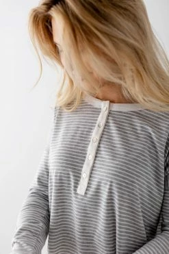 In Loom Tops/Cardigans 'Hayes' Long Sleeve Striped Henley Top FINAL SALE 10 In Loom Tops/Cardigans 'Hayes' Long Sleeve Striped Henley Top FINAL SALE