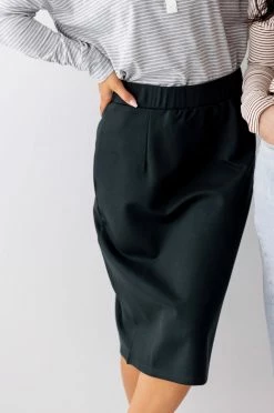 The Main Street Exchange Exclusive Designs 'Anna' Skirt In Forest Green FINAL SALE