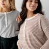 In Loom Tops/Cardigans 'Hayes' Long Sleeve Striped Henley Top FINAL SALE