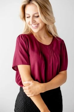 The Main Street Exchange 'Aimee' Pintuck Flutter Sleeve Top Exclusive Designs 39 The Main Street Exchange 'Aimee' Pintuck Flutter Sleeve Top Exclusive Designs