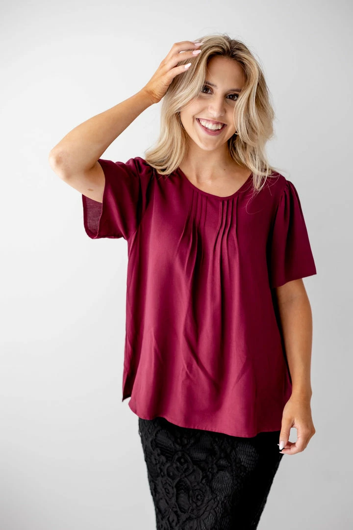 The Main Street Exchange 'Aimee' Pintuck Flutter Sleeve Top Exclusive Designs 13 The Main Street Exchange 'Aimee' Pintuck Flutter Sleeve Top Exclusive Designs