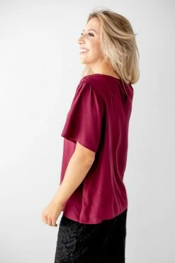 The Main Street Exchange 'Aimee' Pintuck Flutter Sleeve Top Exclusive Designs 40 The Main Street Exchange 'Aimee' Pintuck Flutter Sleeve Top Exclusive Designs