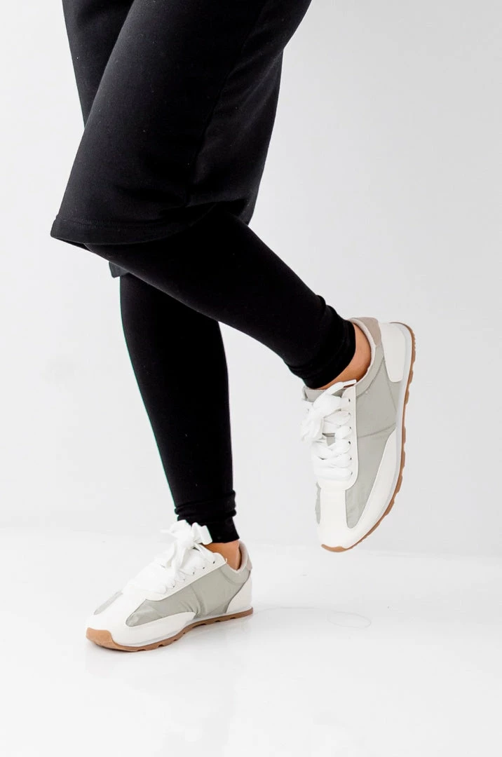 KKE Originals Lancaster Collection 'Albany' Retro Sneakers In Sage 1 KKE Originals Lancaster Collection 'Albany' Retro Sneakers In Sage