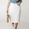 The Main Street Exchange 'Leah' Denim Skirt In Ivory