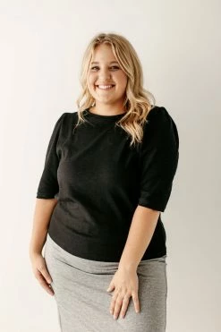 Polagram PLUS 'Beckett' Basic Puff Sleeve Tee