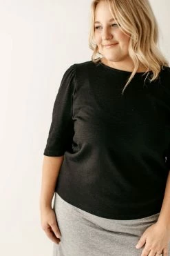 Polagram PLUS 'Beckett' Basic Puff Sleeve Tee