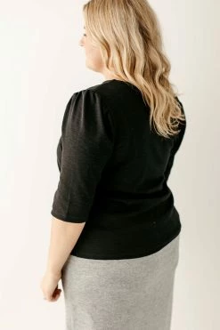 Polagram PLUS 'Beckett' Basic Puff Sleeve Tee