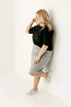 The Main Street Exchange 'Alexa' Athletic Skort In Heather Grey