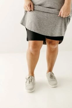 The Main Street Exchange 'Alexa' Athletic Skort In Heather Grey