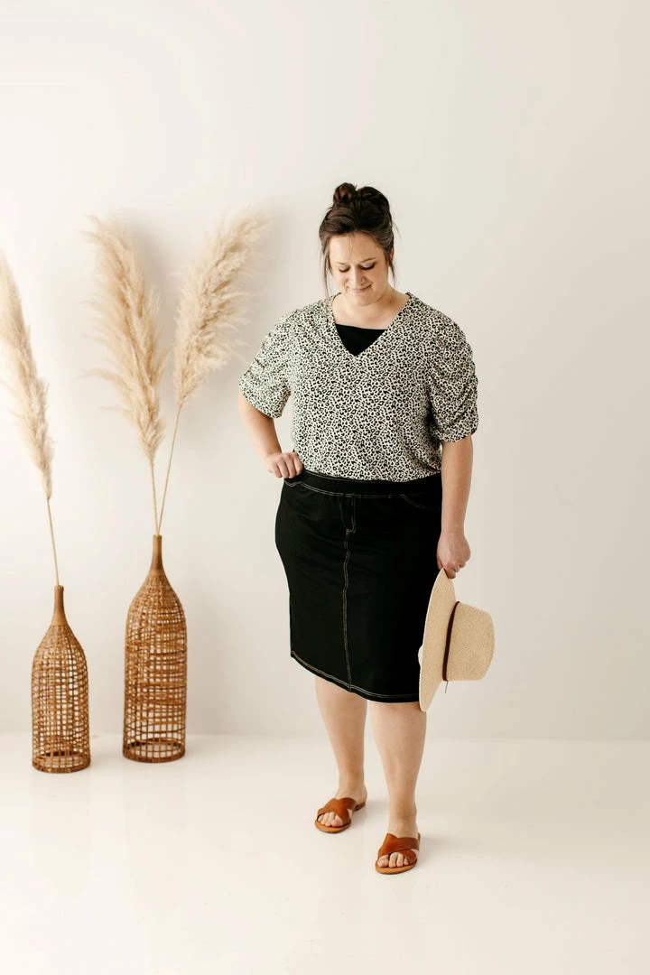 The Main Street Exchange 'Piper' Knee Length Knit Denim Skirt Exclusive Designs 16 The Main Street Exchange 'Piper' Knee Length Knit Denim Skirt Exclusive Designs