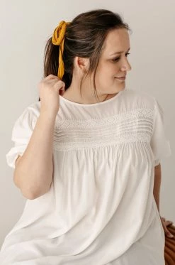 Wishlist Hair Ribbon Scrunchie In Mustard Accessories