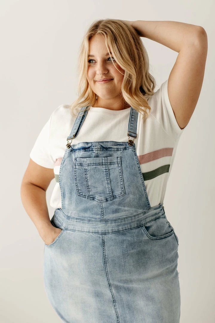 The Main Street Exchange Exclusive Designs 'Emerson' Light Denim Skirt Overalls 10 The Main Street Exchange Exclusive Designs 'Emerson' Light Denim Skirt Overalls