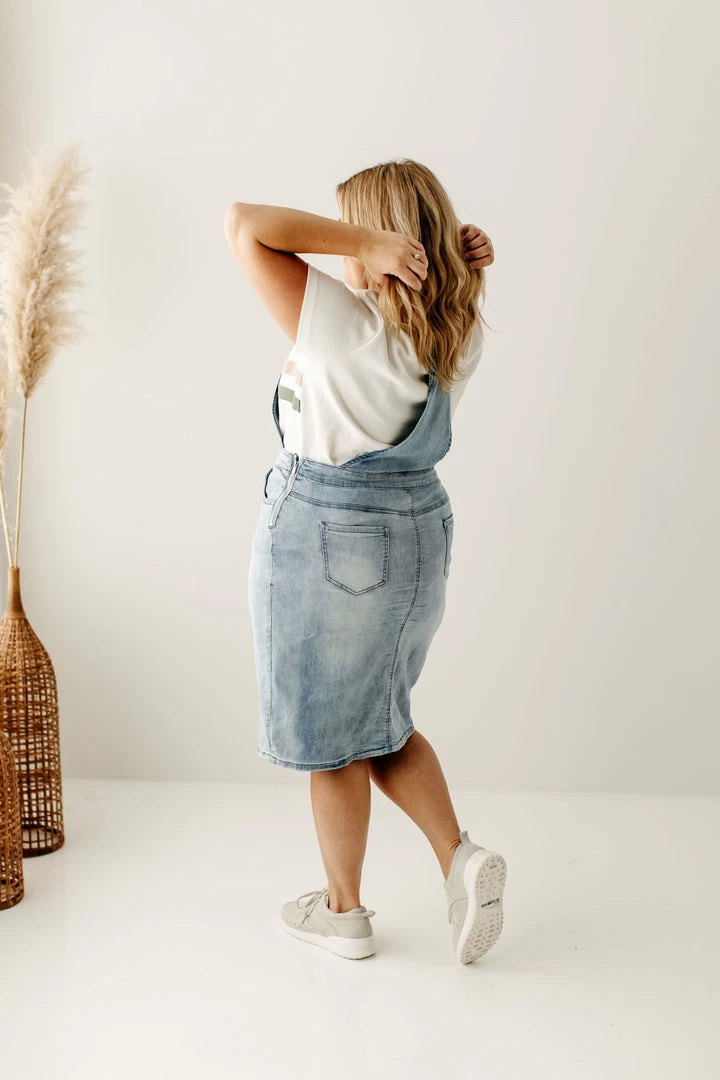 The Main Street Exchange Exclusive Designs 'Emerson' Light Denim Skirt Overalls 11 The Main Street Exchange Exclusive Designs 'Emerson' Light Denim Skirt Overalls