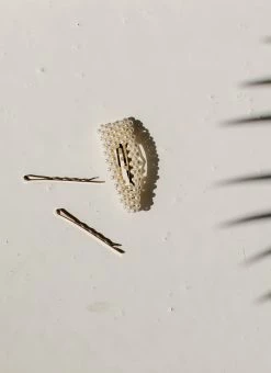 Boho Pearl Barrette And Hair Pin Set Accessories