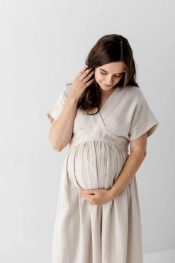 Hello Miz 'Faith' Wrap Front Maternity Dress