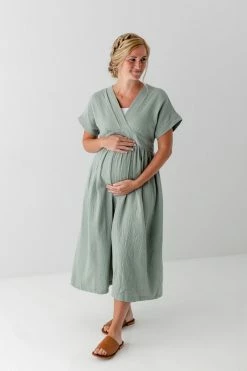 Hello Miz 'Faith' Wrap Front Maternity Dress
