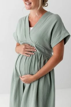 Hello Miz 'Faith' Wrap Front Maternity Dress