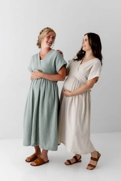 Hello Miz 'Faith' Wrap Front Maternity Dress