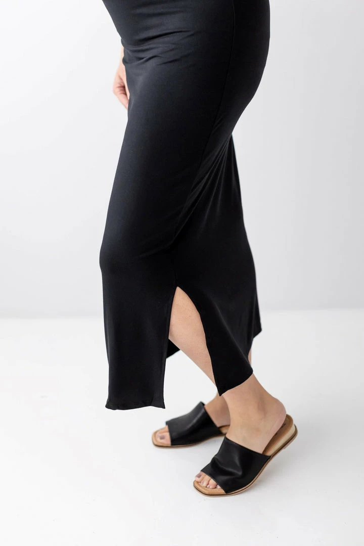 Hello Miz Summer Collection 'Jordan' Maternity Midi Skirt In Black 4 Hello Miz Summer Collection 'Jordan' Maternity Midi Skirt In Black