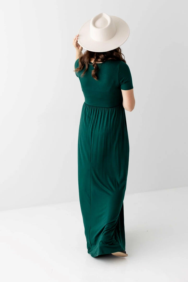 Hello Miz Summer Collection 'Reyna' Wrap Front Maternity Dress In Hunter Green 6 Hello Miz Summer Collection 'Reyna' Wrap Front Maternity Dress In Hunter Green