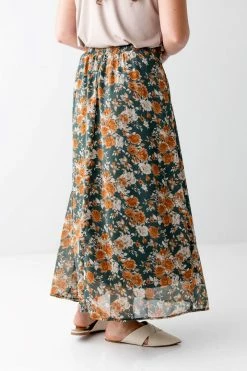 Mikarose 'Jolie' Floral Maxi Skirt In Jasper Rose Summer Collection