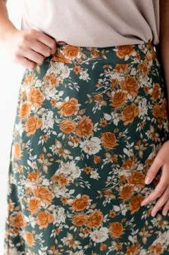 Mikarose 'Jolie' Floral Maxi Skirt In Jasper Rose Summer Collection