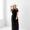 Tres Bien Summer Collection 'Lexi' Smocked Waist Dress In Black