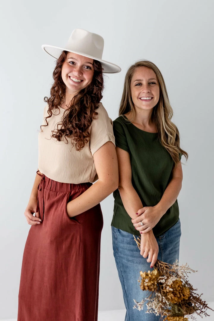 Gilli 'Evonne' Cuffed Sleeve Top 1 Gilli 'Evonne' Cuffed Sleeve Top