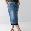 The Main Street Exchange 'Esme' Medium Wash Denim Skirt