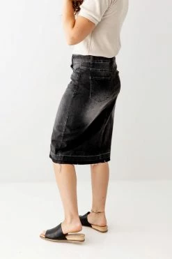 The Main Street Exchange Exclusive Designs 'Esme' Vintage Black Denim Skirt 10 The Main Street Exchange Exclusive Designs 'Esme' Vintage Black Denim Skirt