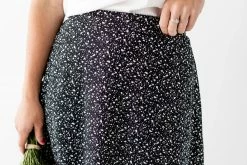 Mikarose 'Inez' Galaxy Dot Printed Midi Skirt In Black 8 Mikarose 'Inez' Galaxy Dot Printed Midi Skirt In Black