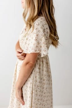 Mikarose Summer Collection 'Felicia' Smocked Bodice Floral Dress In Cream 11 Mikarose Summer Collection 'Felicia' Smocked Bodice Floral Dress In Cream