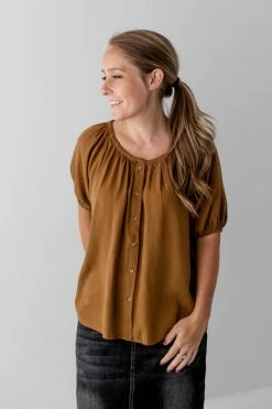 Wishlist 'Samara' Button Down Top In Gucci Summer Collection