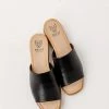 Thistle & Clover 'Harlow' Square Toe Wedge Sandal In Black