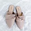 Thistle & Clover Shoes 'Sinclair' Knotted Mules In Birch