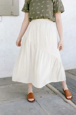 Hayden Los Angeles Skirts 'Winnie' Asymmetric Ruffle Skirt In Beige FINAL SALE 8 Hayden Los Angeles Skirts 'Winnie' Asymmetric Ruffle Skirt In Beige FINAL SALE