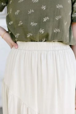 Hayden Los Angeles Skirts 'Winnie' Asymmetric Ruffle Skirt In Beige FINAL SALE 10 Hayden Los Angeles Skirts 'Winnie' Asymmetric Ruffle Skirt In Beige FINAL SALE