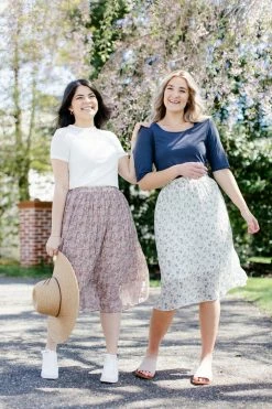 Mikarose Skirts 'Sariah' Floral Pleated Midi Skirt