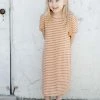 Hayden Summer Collection 'Essie' Girl Striped Knit Dress In Amber