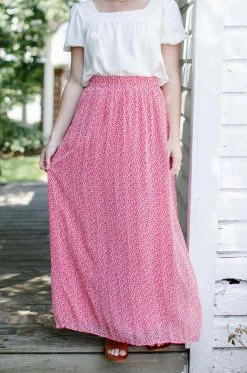 Mikarose 'Darcy' Floral Maxi Skirt In Hibiscus Skirts
