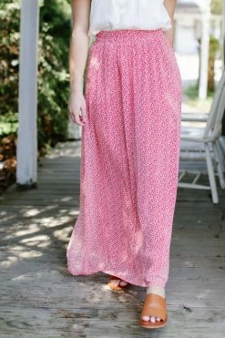 Mikarose 'Darcy' Floral Maxi Skirt In Hibiscus Skirts