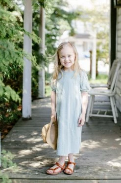 Hayden Los Angeles Summer Collection 'Chloe' Girl Leopard Print Shift Dress In Sage