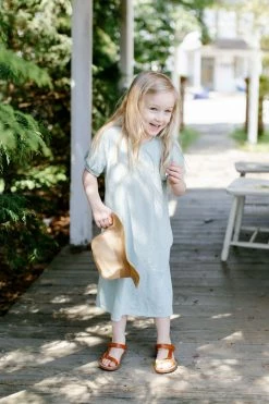 Hayden Los Angeles Summer Collection 'Chloe' Girl Leopard Print Shift Dress In Sage