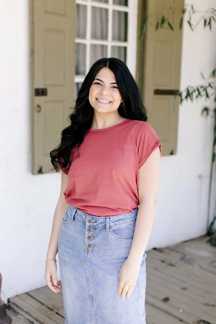 Wishlist 'Rylan' Basic Tee In French Rose 2 Wishlist 'Rylan' Basic Tee In French Rose