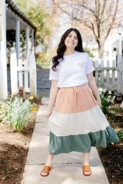 Ninexis 'Kona' Tiered Color Block Skirt Skirts