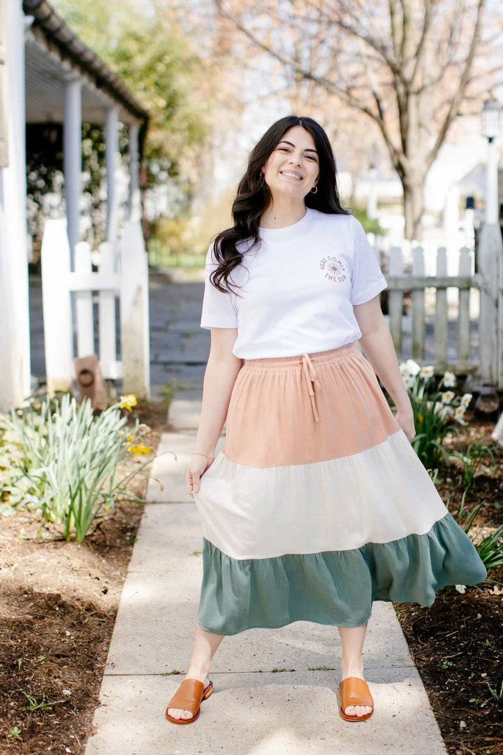 Ninexis 'Kona' Tiered Color Block Skirt Skirts 2 Ninexis 'Kona' Tiered Color Block Skirt Skirts