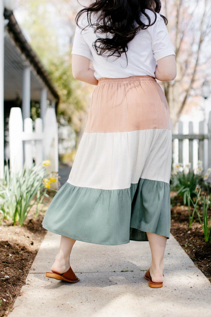 Ninexis 'Kona' Tiered Color Block Skirt Skirts 5 Ninexis 'Kona' Tiered Color Block Skirt Skirts