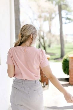 Polagram 'Freya' Lace Trim Top In Rose 9 Polagram 'Freya' Lace Trim Top In Rose