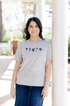 Tea N Rose 'Sari' Botanical Embroidered Tee Summer Collection