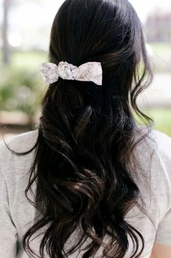 Space 46 Grey Daisy Bow Scrunchie Accessories